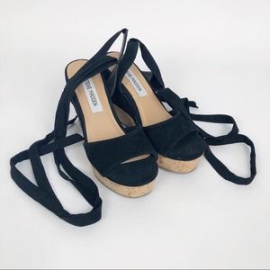Steve Madden Ankle Wrap Wedge Sandals Size 6